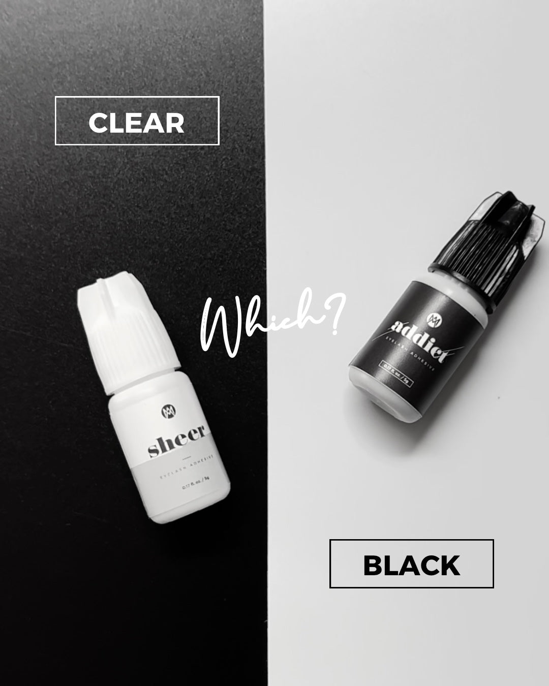 Black Eyelash Glue vs. Clear Eyelash Glue