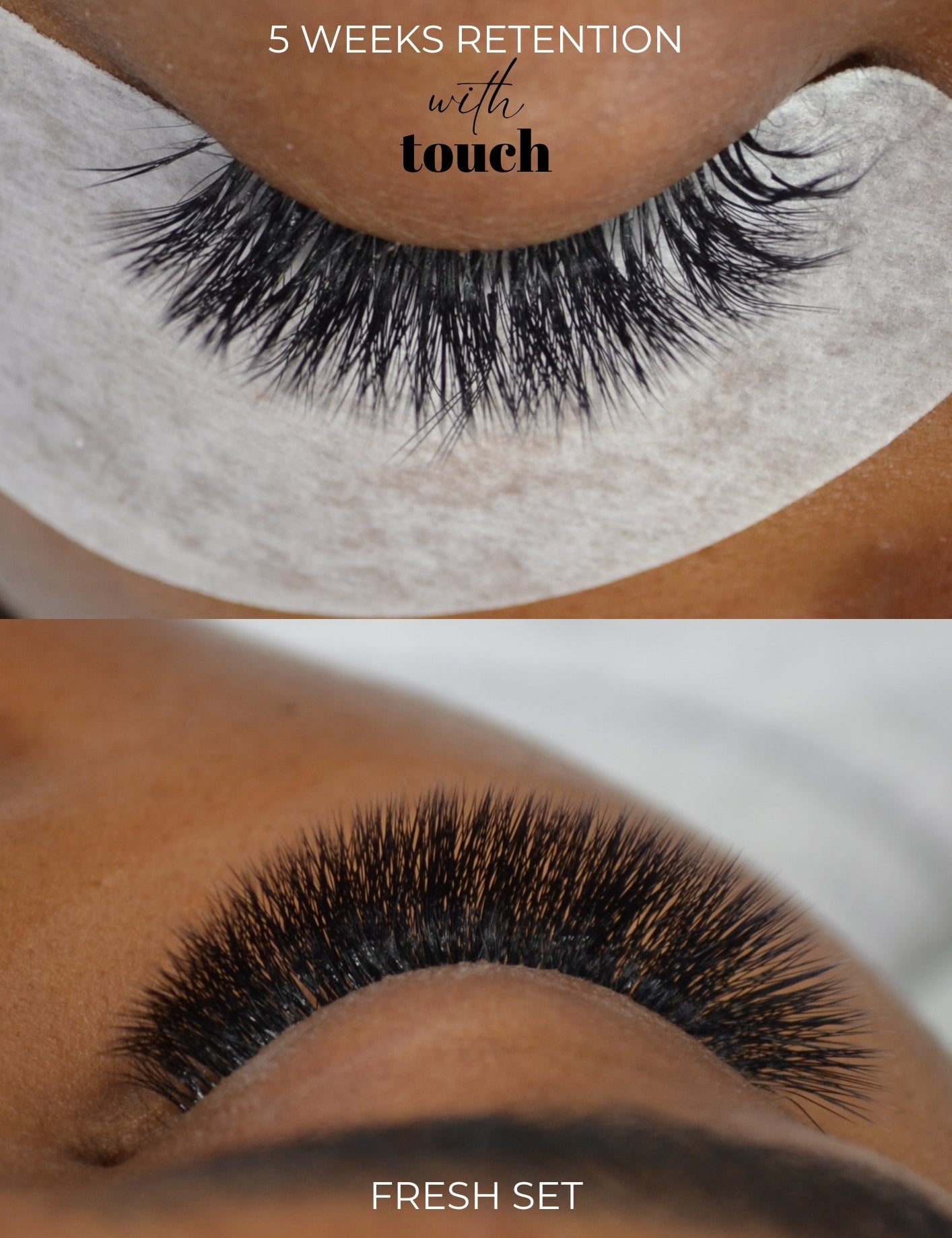 Eyelash Extension Retention. 