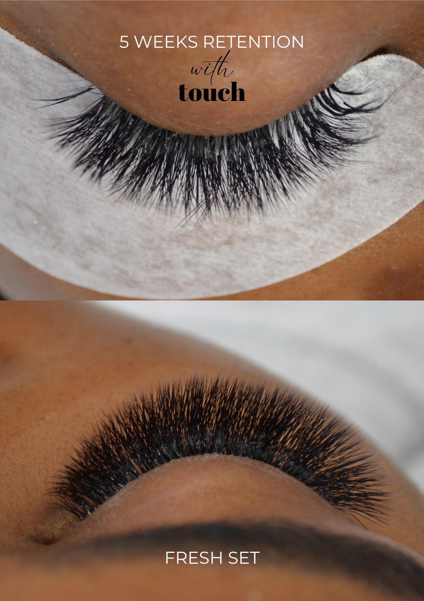 Eyelash Extension Retention. 