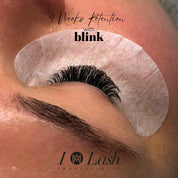 4 weeks eyelash extensions retention with blink lash glue