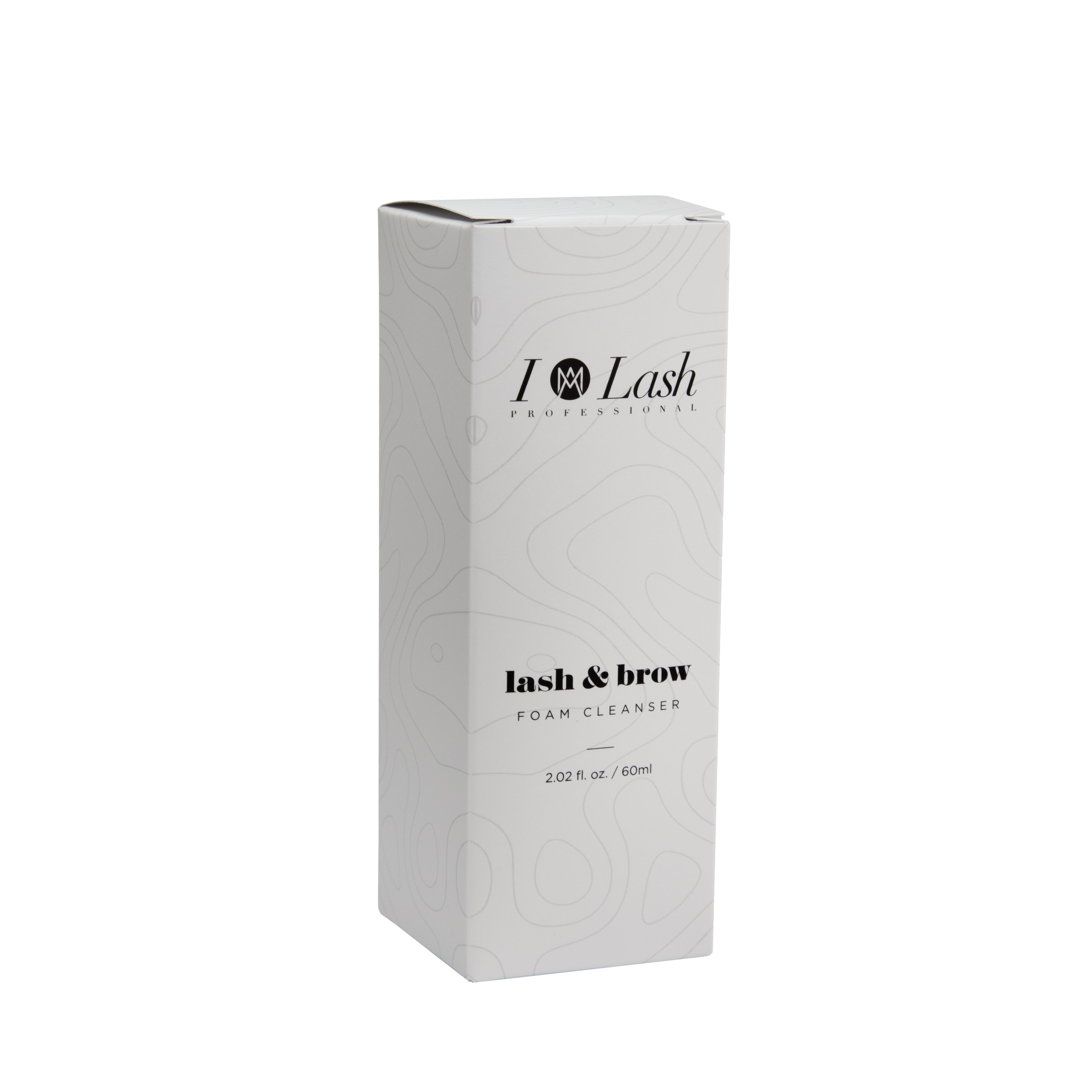 White box of lash and brow foam cleanser