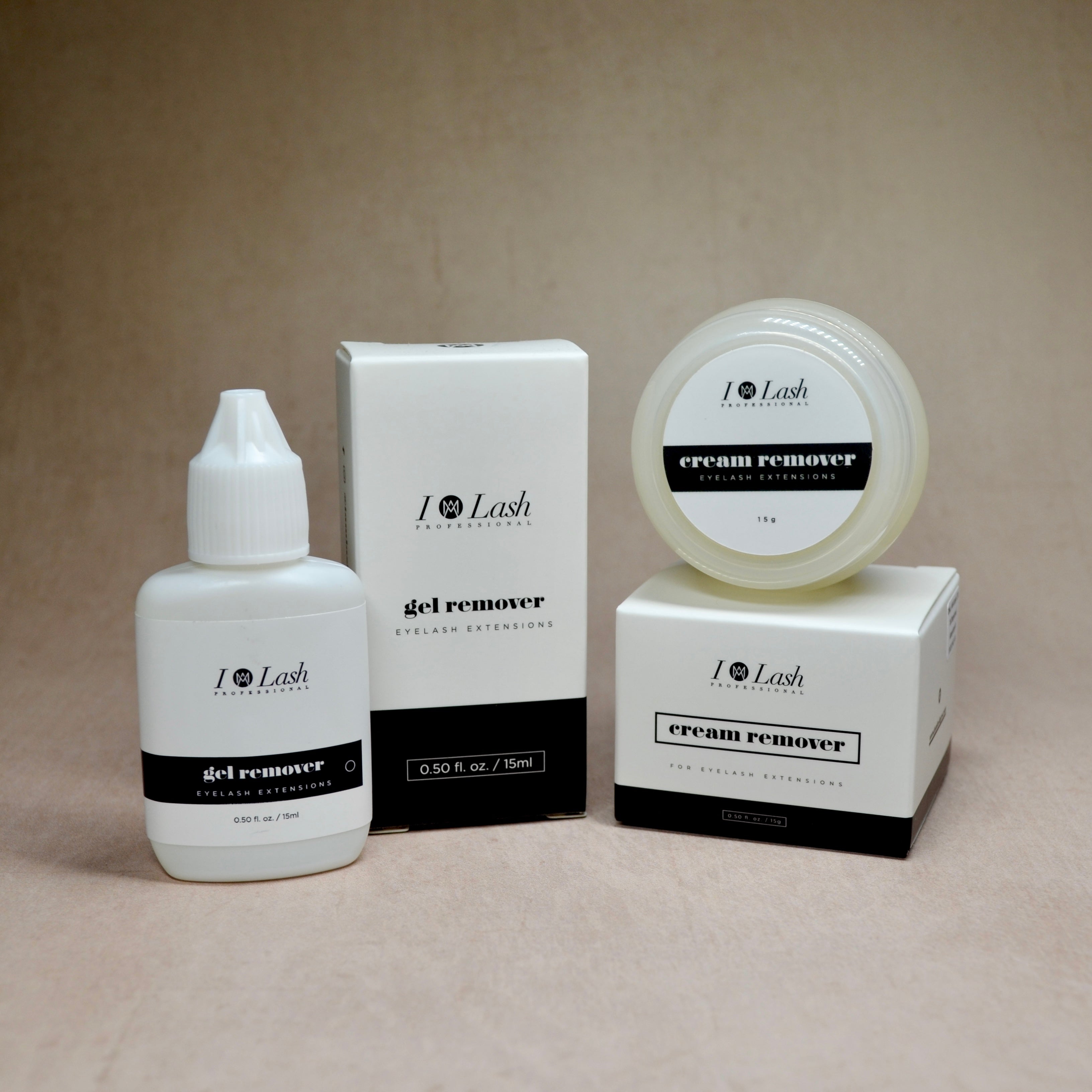 Lash gel remover and cream remover for eyelash extensions