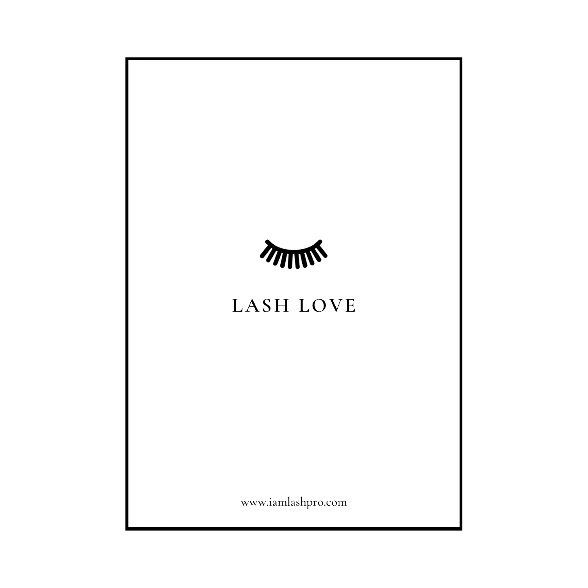 Lash Aftercare Card